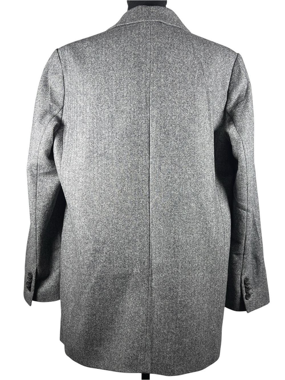 NWT Everlane Grey Herringbone Oversized Blazer, Size 10 - Picture 4 of 14